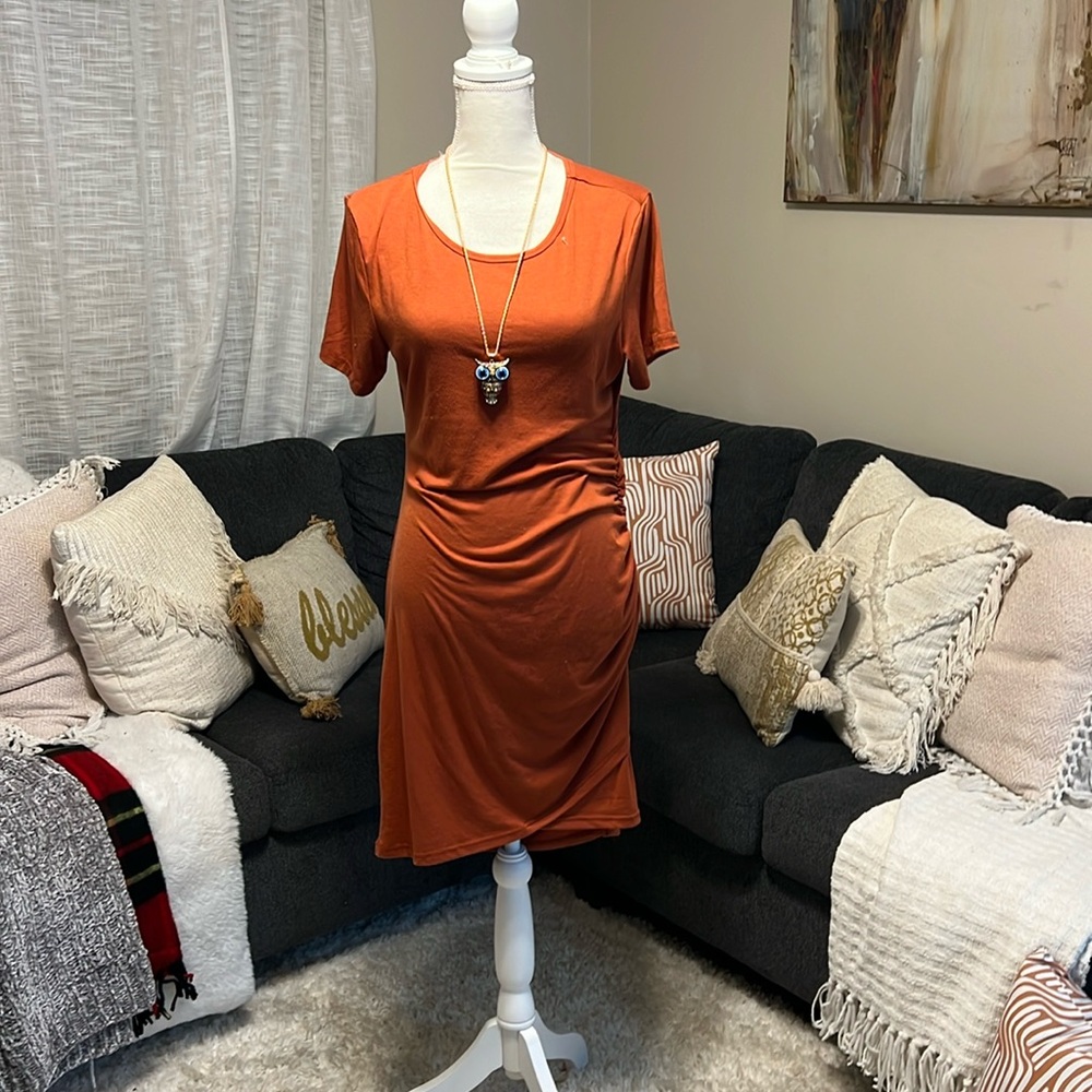 Brown mini dress